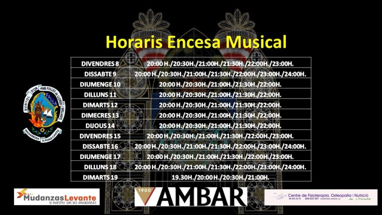 Inauguración Calle Iluminada y horarios de encendido Fallas 2024